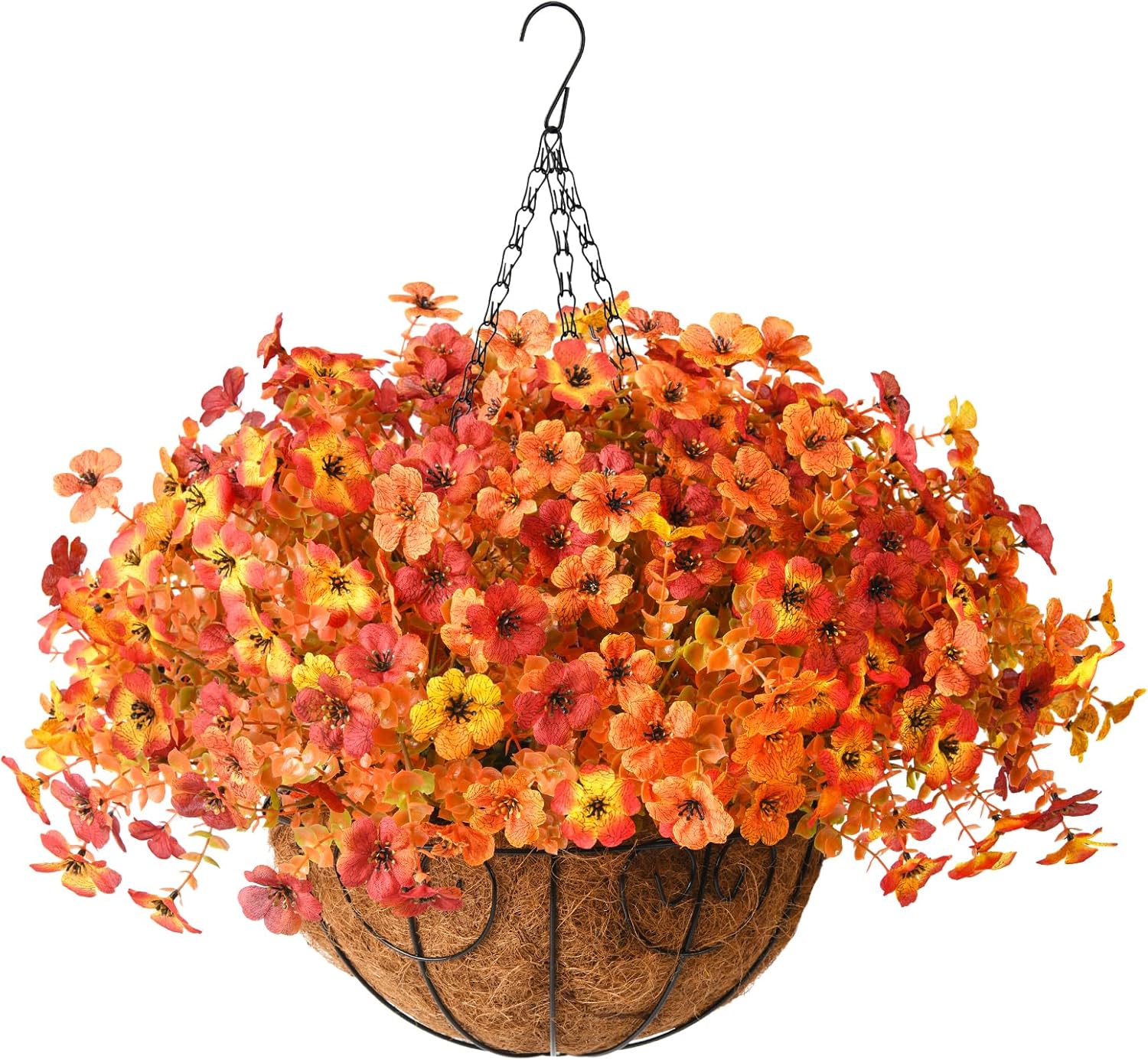 Hommyea Artificial Fall Flowers 12 Bundles 4 Colors