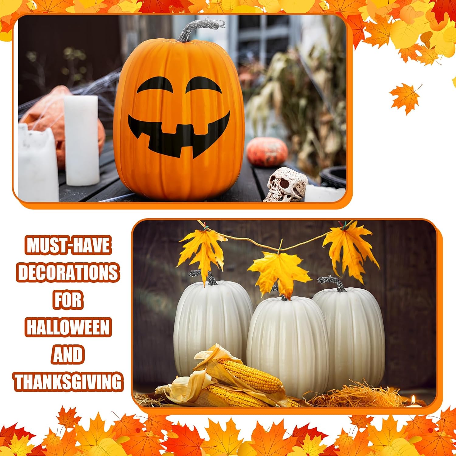 Dandat Jumbo Foam Pumpkin for Halloween Decor
