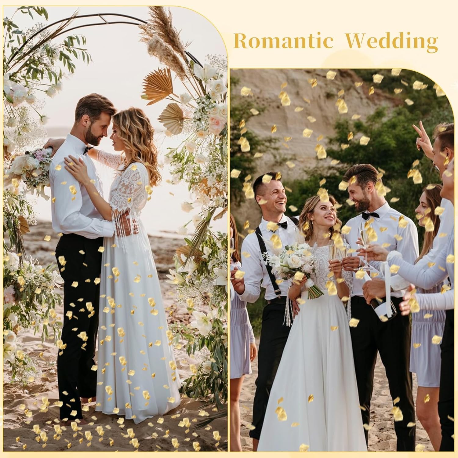 1000PCS Silver Silk Rose Petals for Valentine Wedding Decorations