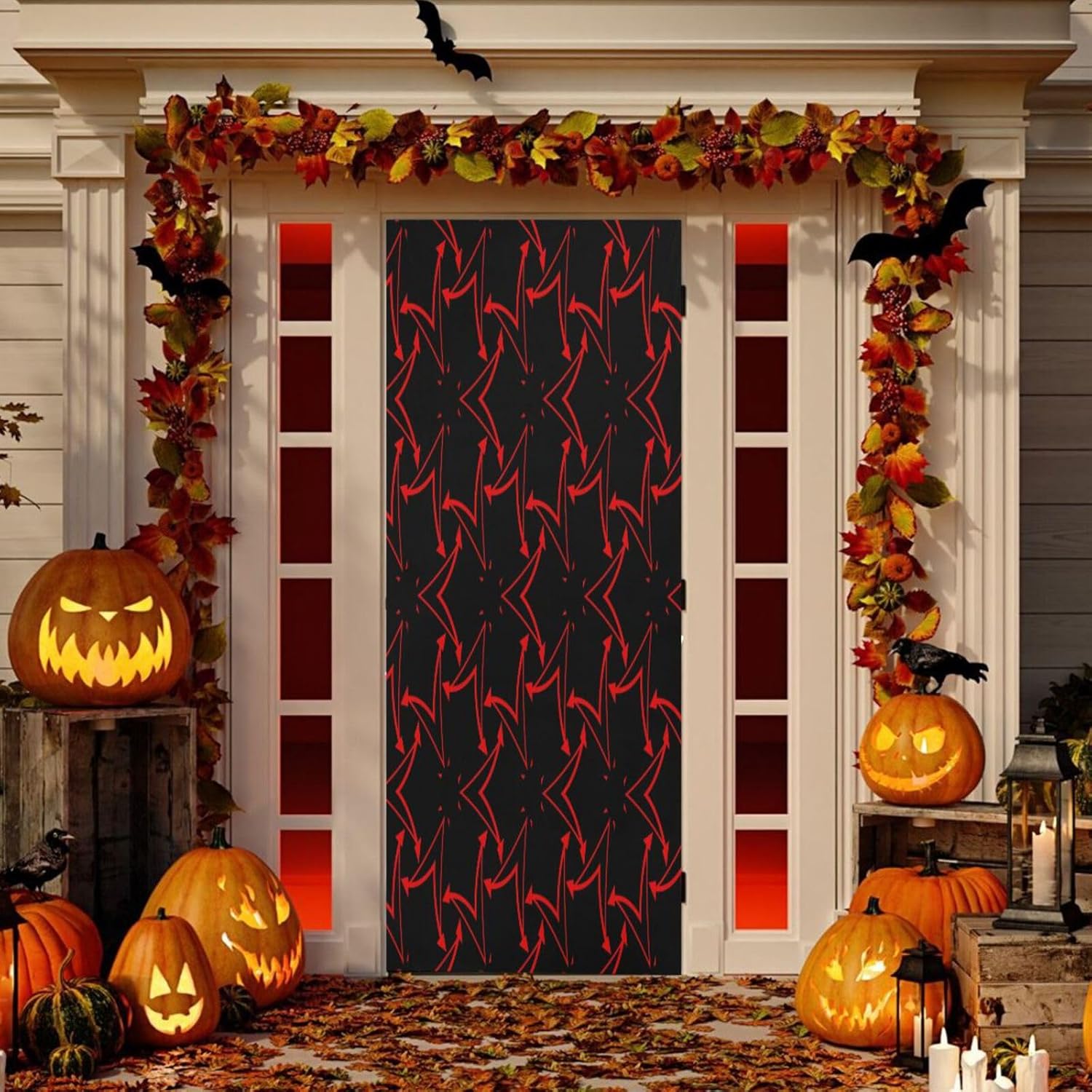 Susiyo Red Line Segment Halloween Door Cover
