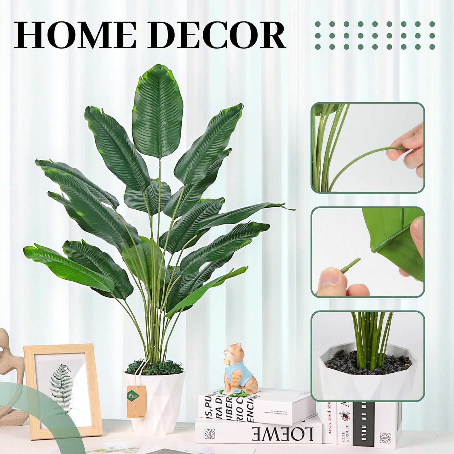 Der Rose 28 Inch Artificial Banana Tree with Pot