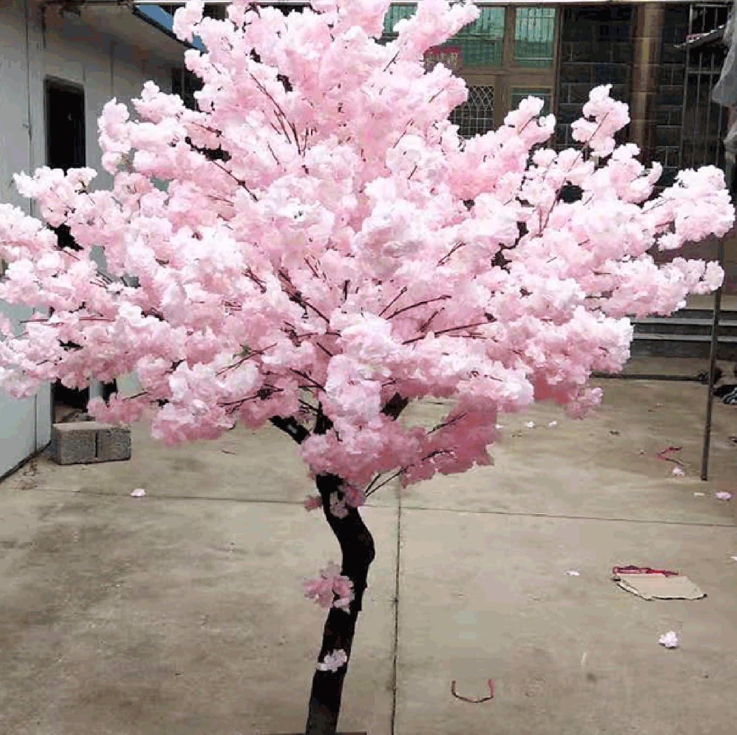 QIUPAI Artificial Cherry Blossom Tree 12x1m Wedding Decor 1