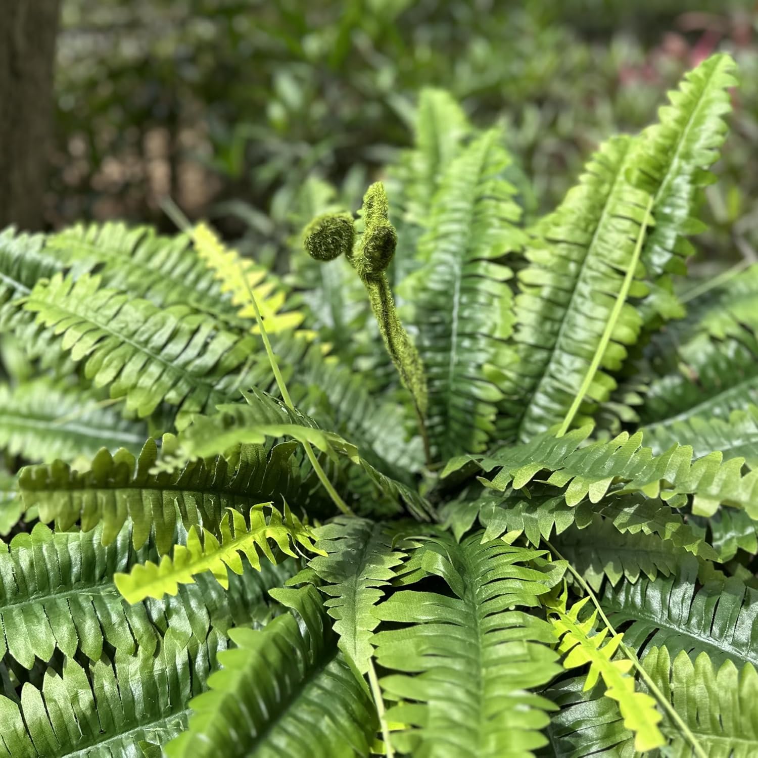 zooFernzoom Artificial Ferns 45in Large Fake Plants 2 Stems