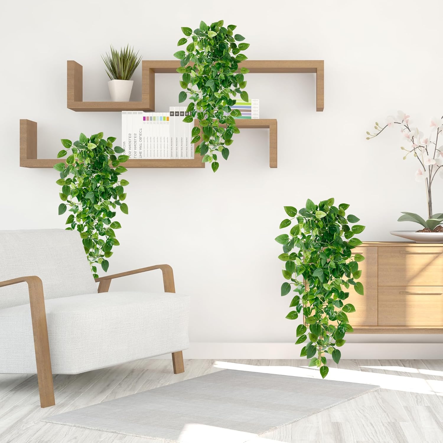 Sggvecsy 4 Pc Artificial Hanging Ivy Plants No Baskets