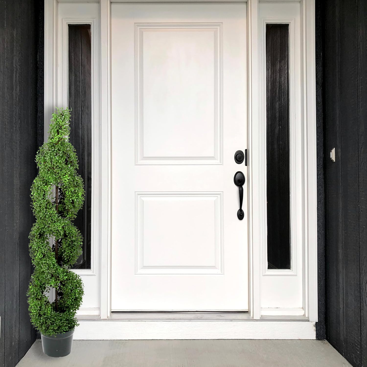 Admired By Nature 5 Foot Artificial Boxwood Topiary Tree with Spiral Design