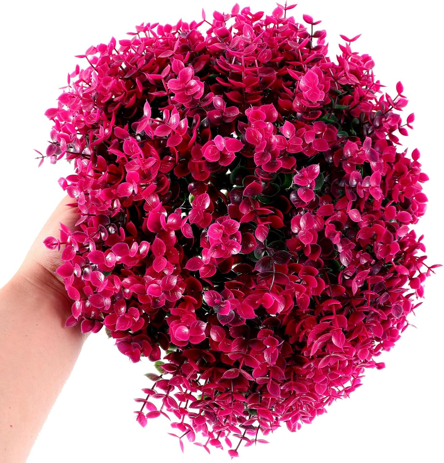 LIOOBO Artificial Topiary Balls Purple Eucalyptus Decor