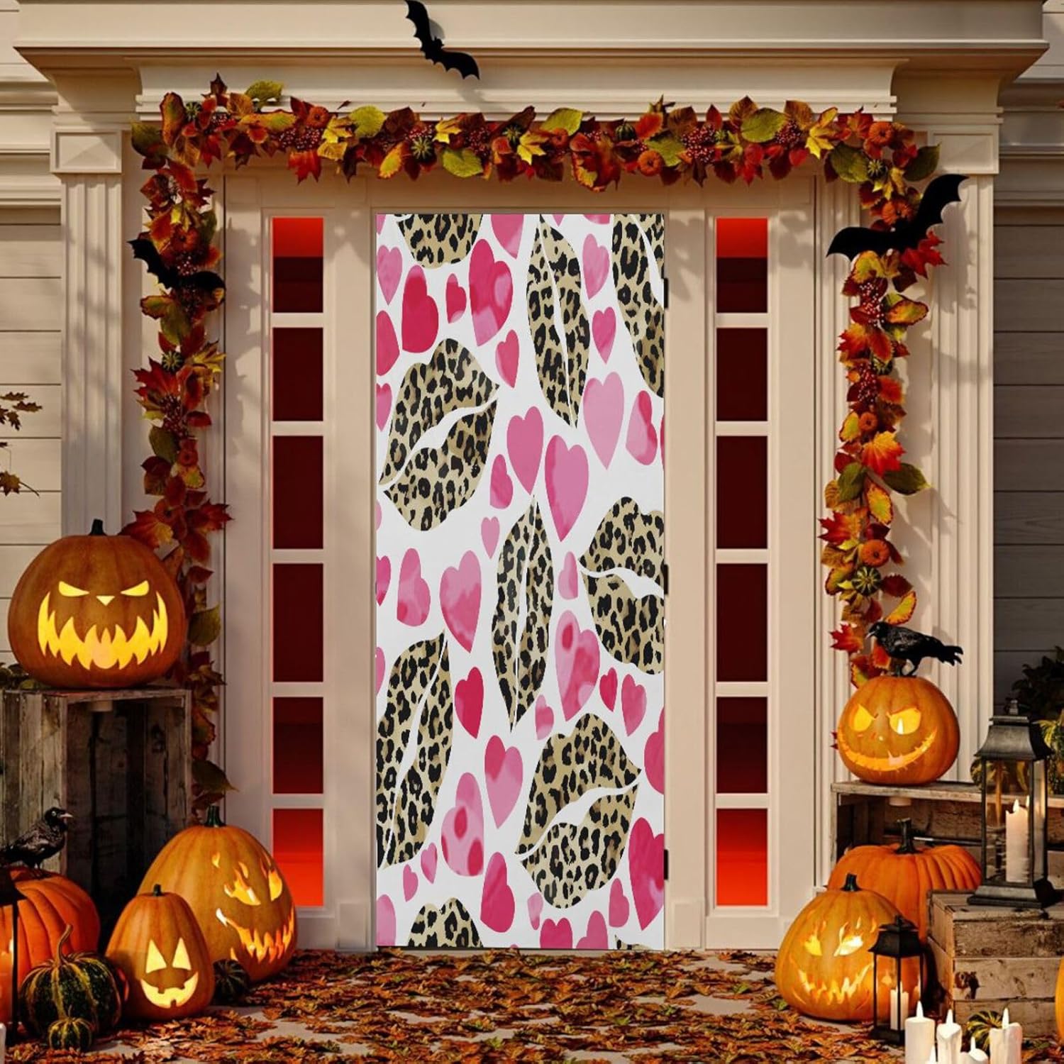 Susiyo Leopard Design Halloween Door Cover 32x79 in