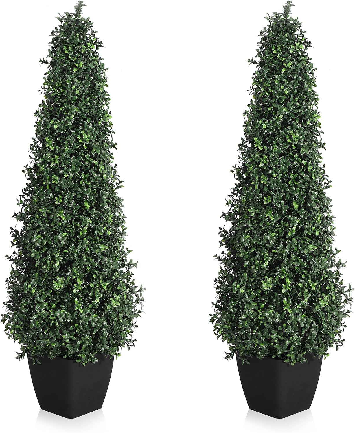 GarveeHome Artificial Boxwood Topiary Trees Set of 2