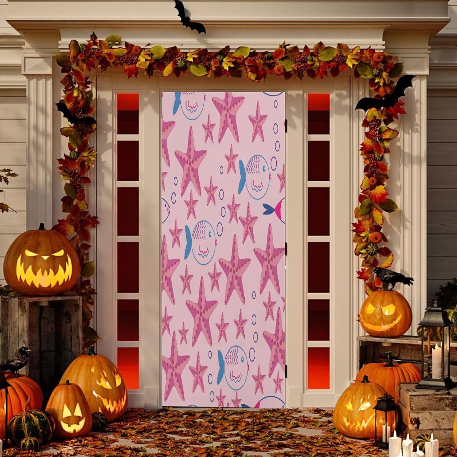 Susiyo Pink Starfish Door Cover 35x79 Inch