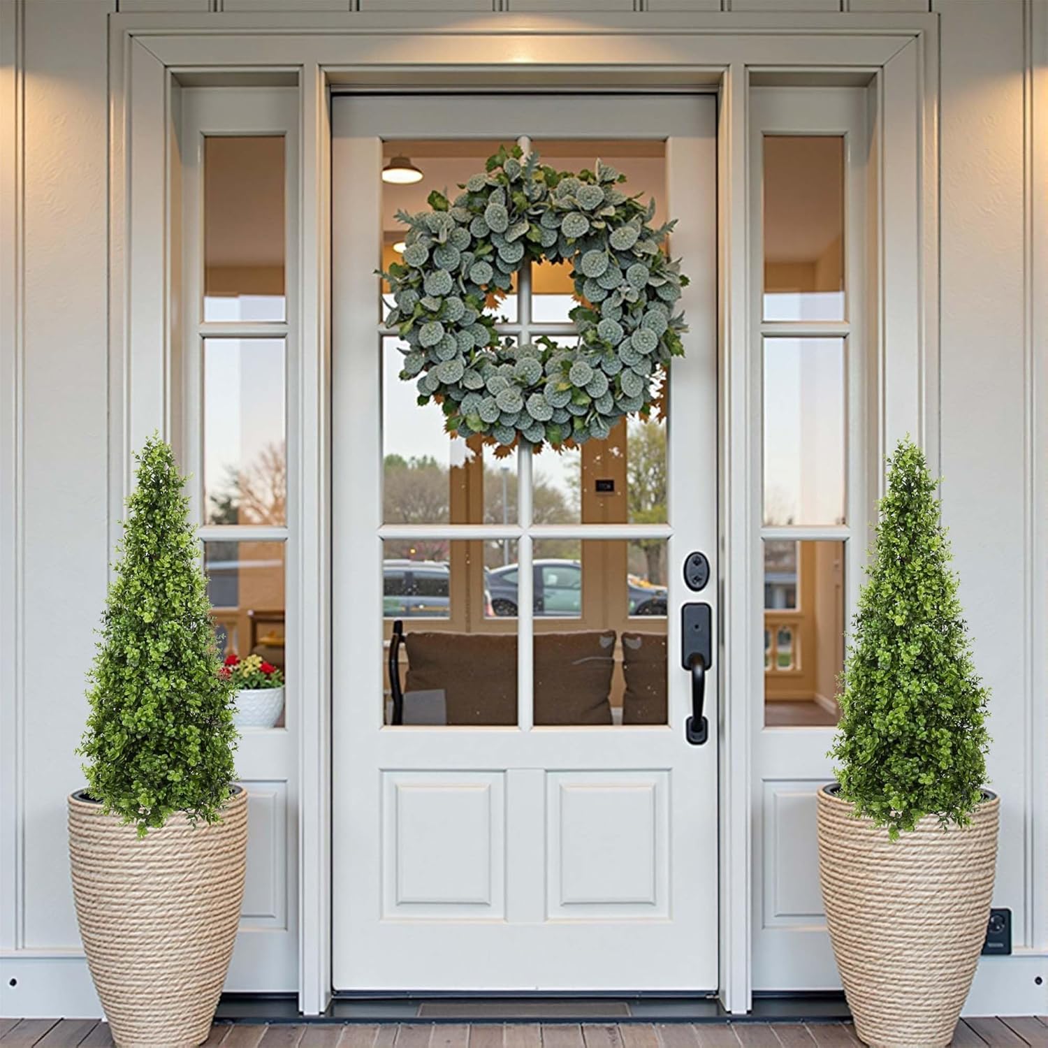 3FT Artificial Boxwood Topiary Tree 2 Pack