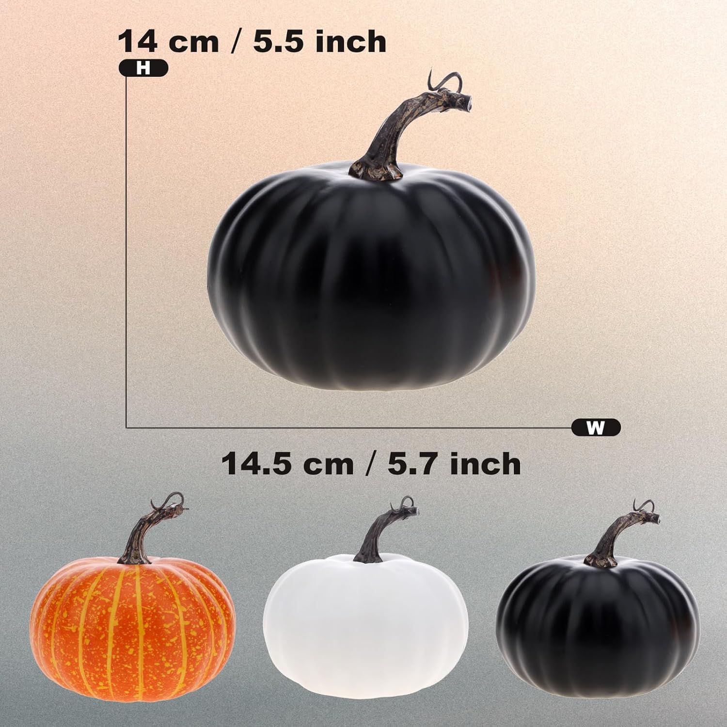 Gresorth 55 Inch Artificial White Pumpkin Decor