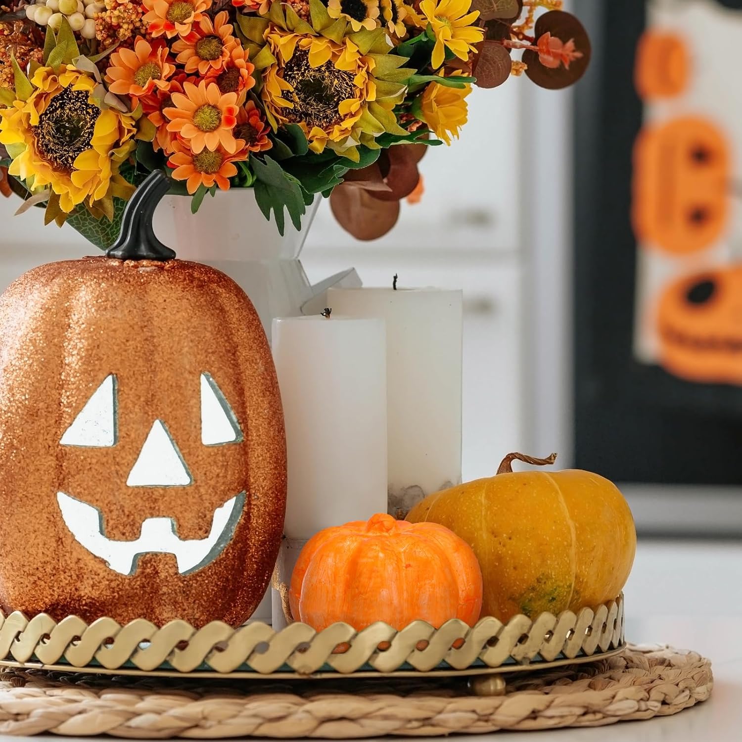 Cabilock Artificial Pumpkins 20Pcs Fall Decor Set