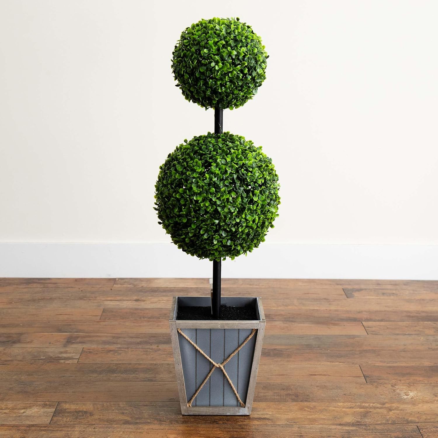 Nearly Natural 3ft UV Resistant Artificial Topiary with LED Lights