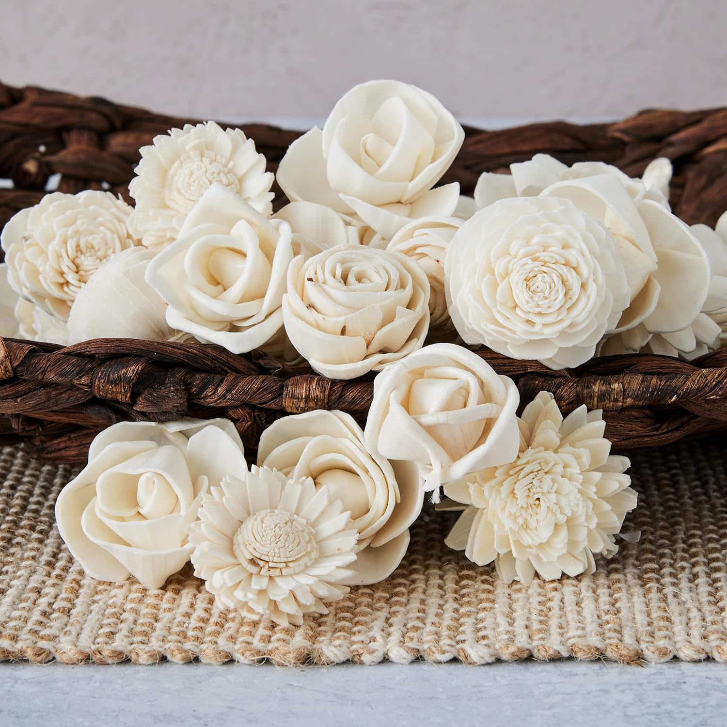 Mini Sola Wood Flower Assortment 50 in a Set