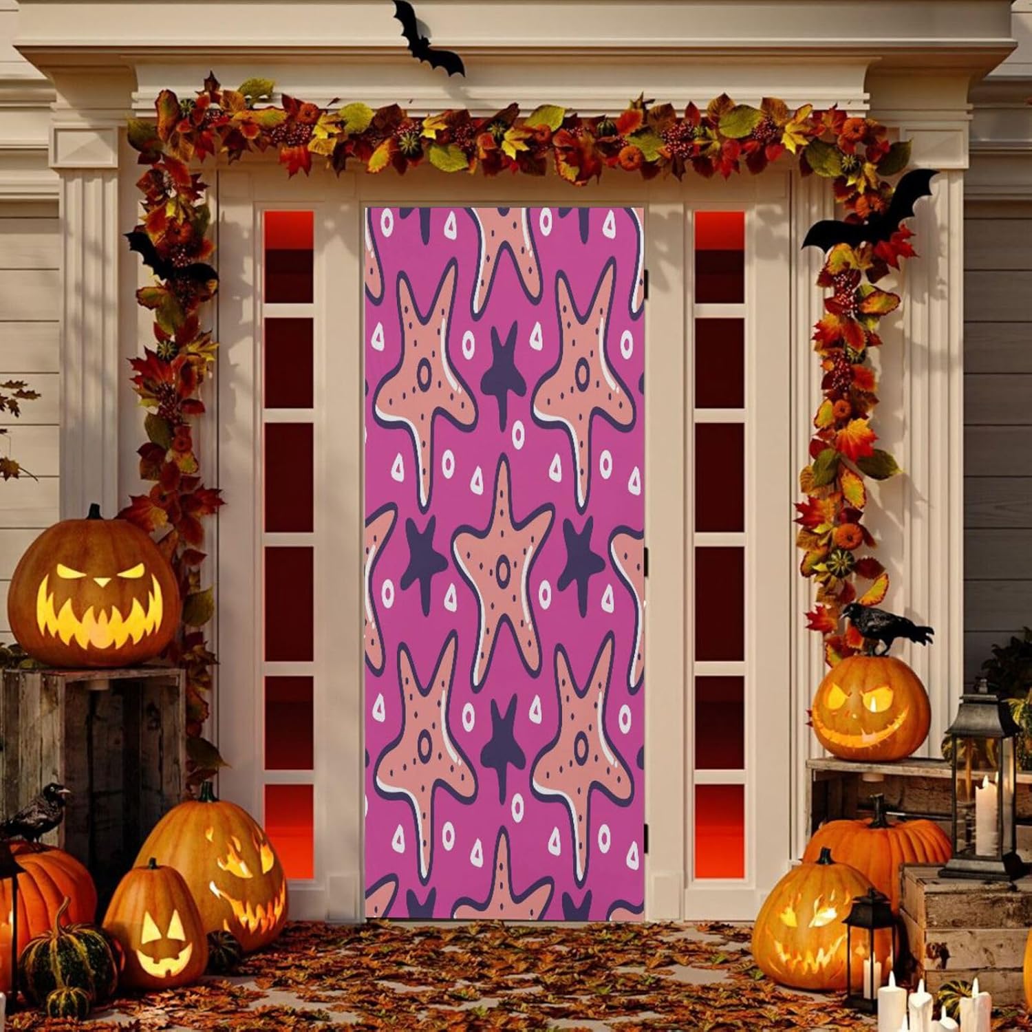 Susiyo Big Starfish Halloween Door Cover 32x79 in