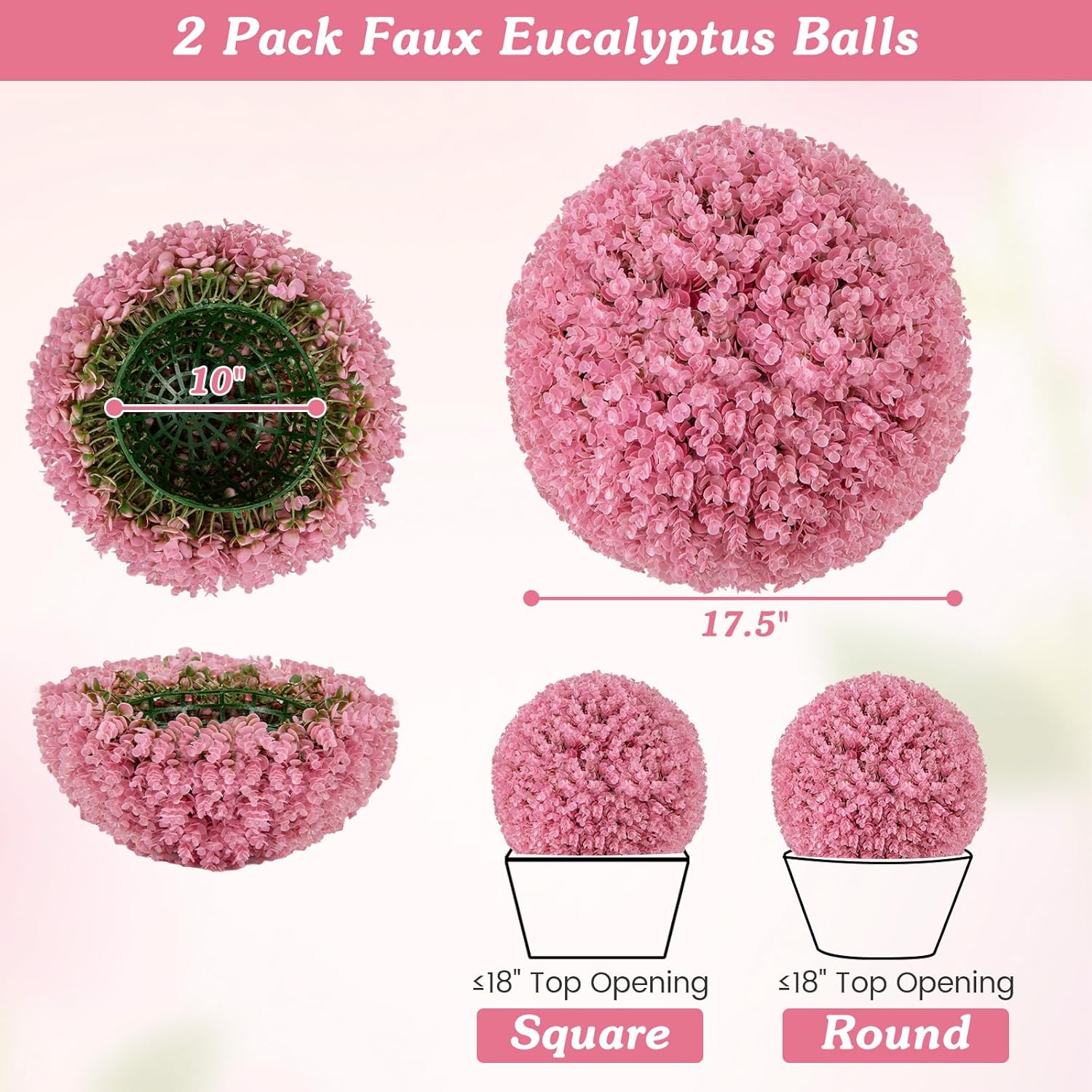 Goplus 175 Inch Artificial Topiary Balls Set of 2