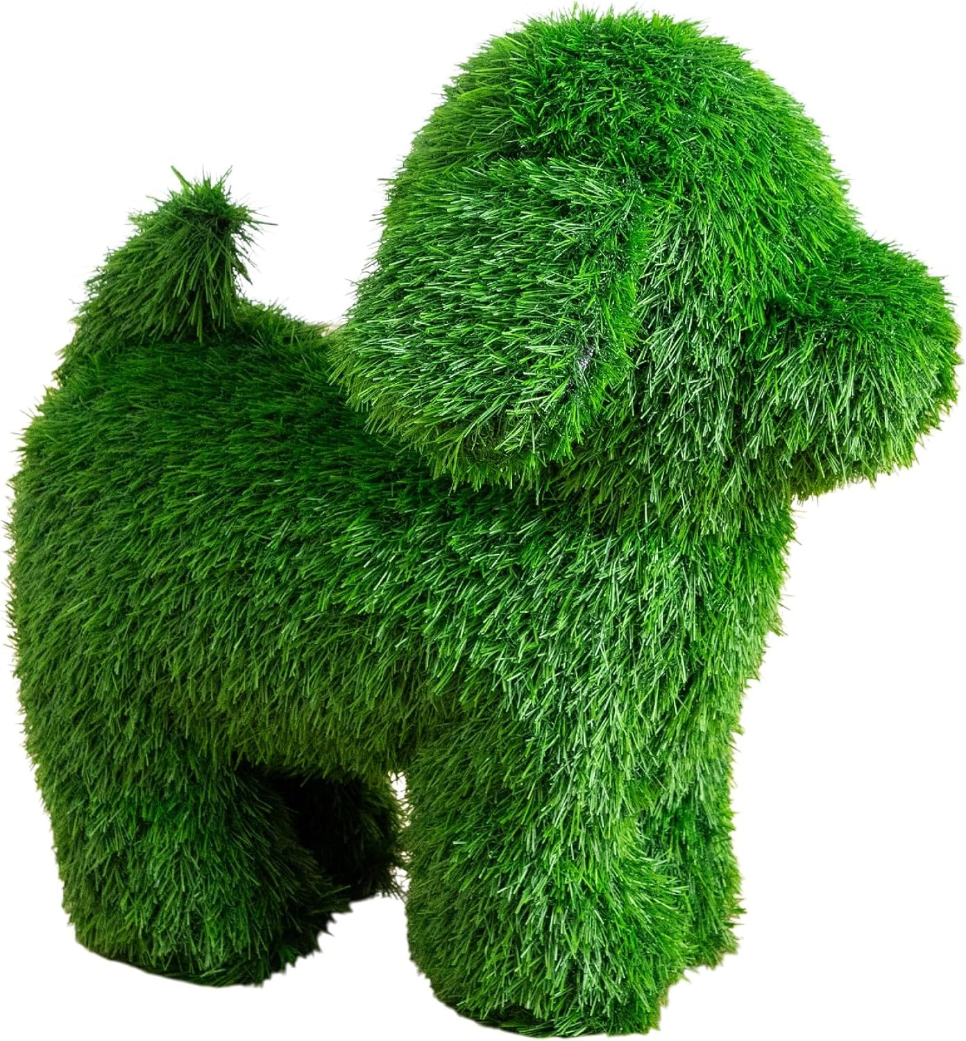 Nearly Natural 18in UV Resistant Artificial Grass Topiary Dog