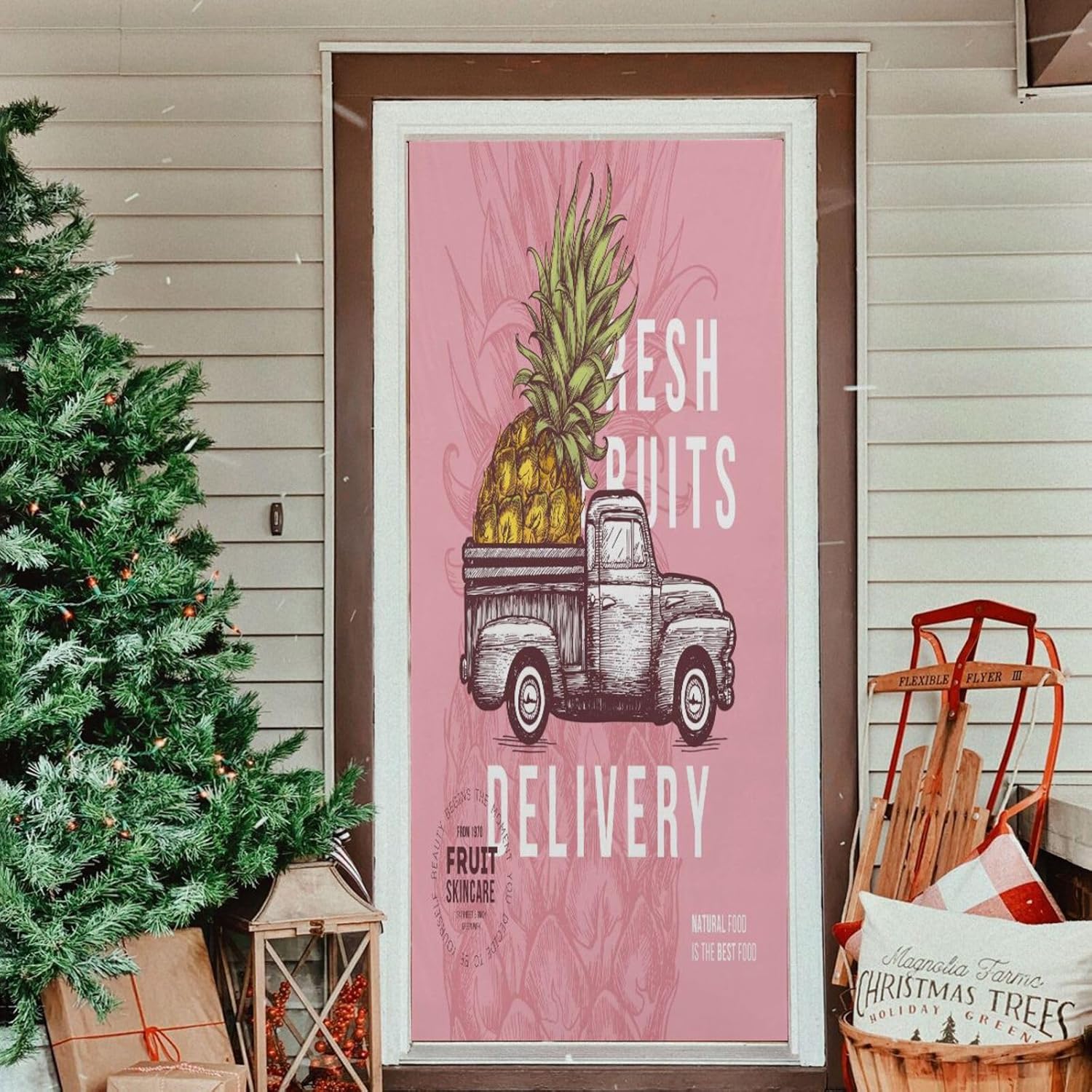 Susiyo Stretch Door Cover for Festive Decor