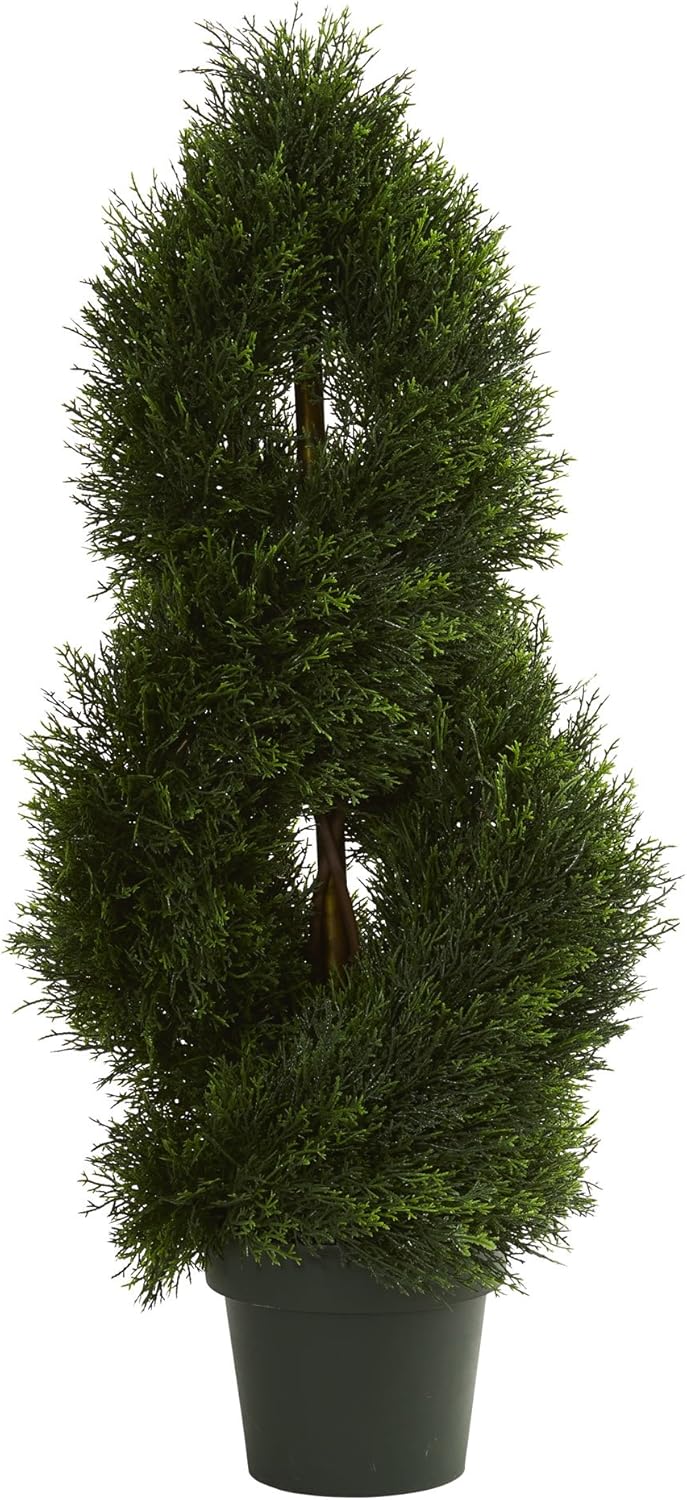 Nearly Natural Double Pond Cypress Spiral Artificial Topiary Tree