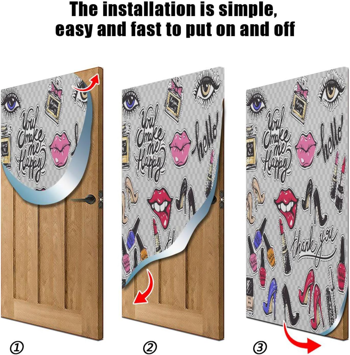 Susiyo Halloween Door Cover with Stretch Fabric