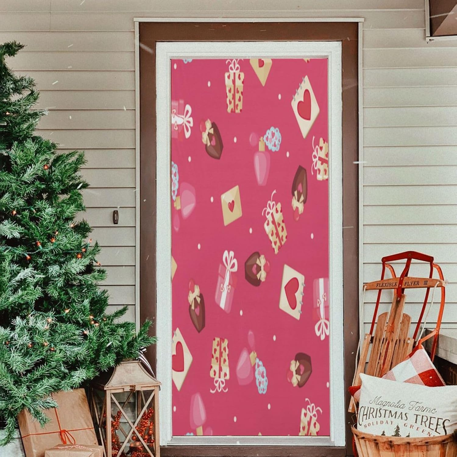 Susiyo Red Lips Bows Door Cover 36x98in
