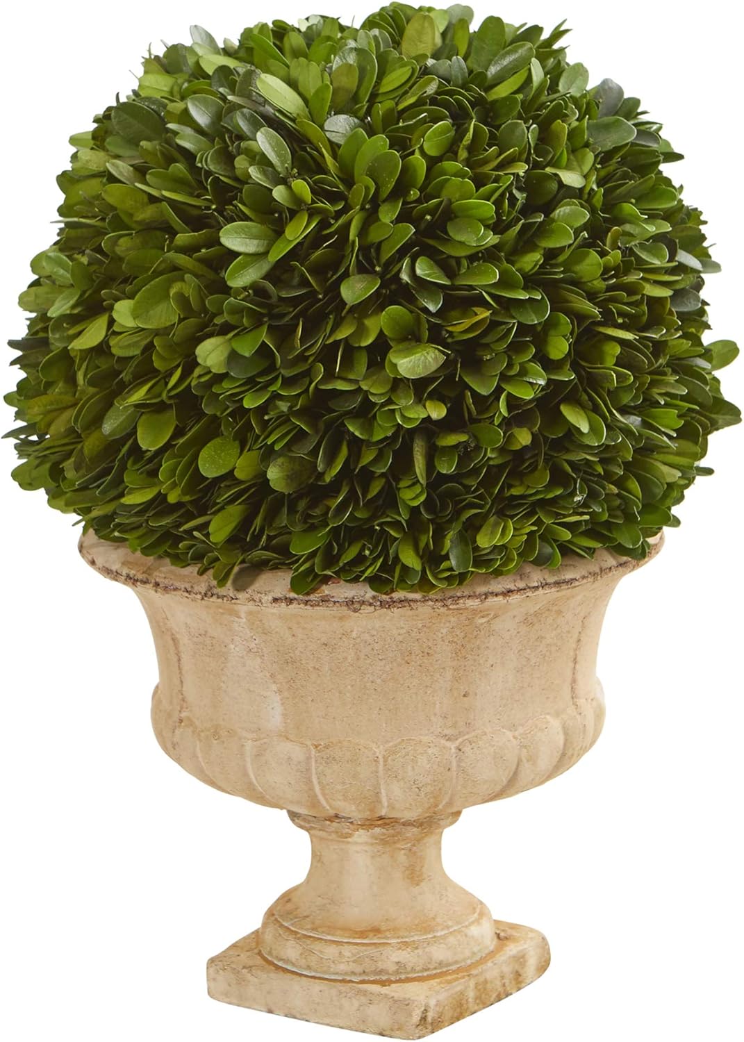 Nearly Natural 12in Boxwood Topiary Ball in Urn