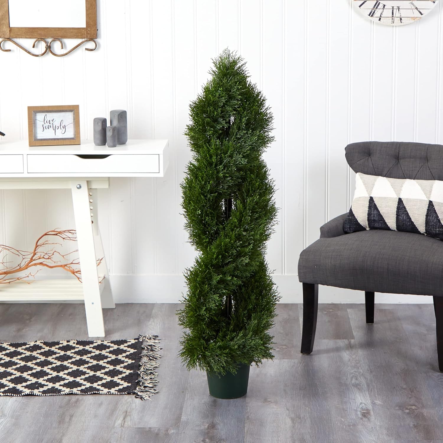 Nearly Natural Double Pond Cypress Artificial Topiary 4ft H