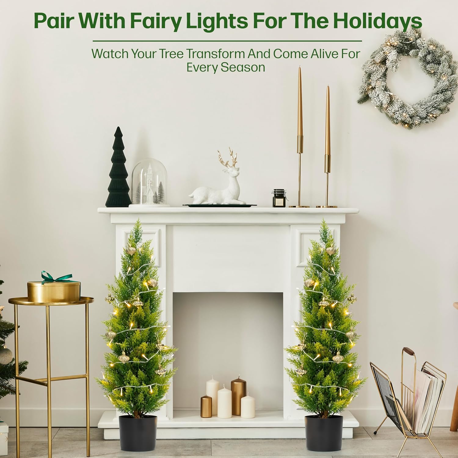 Kivana Artificial Cedar Tree 3ft Set of 2