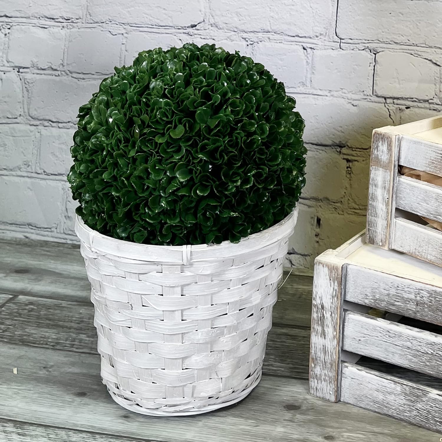 Admired By Nature Artificial Boxwood Topiary Ball 725 Inch