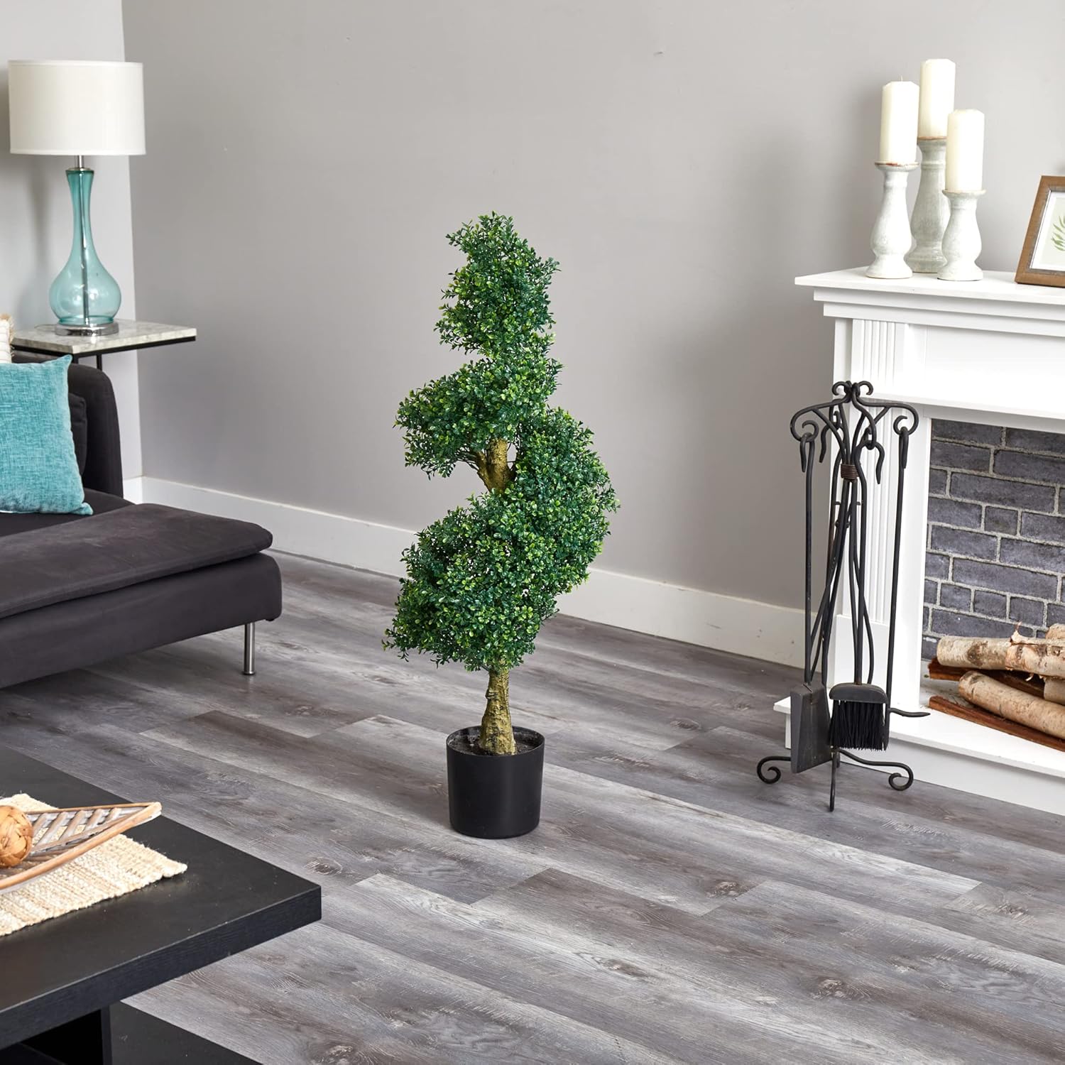 Nearly Natural 4ft Spiral Boxwood Artificial Tree
