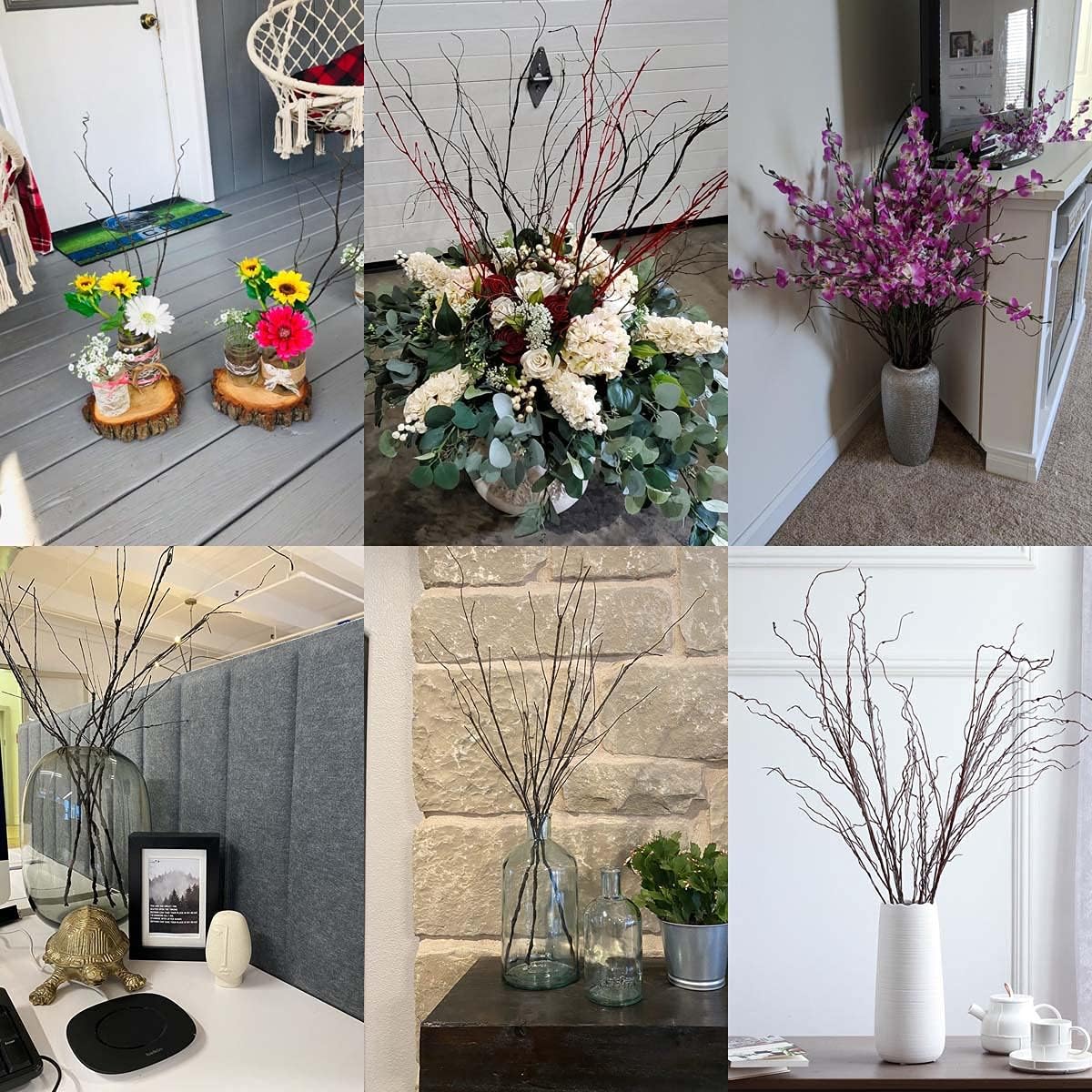 Pursuestar 5Pcs 295 Inch Artificial Flower Stems