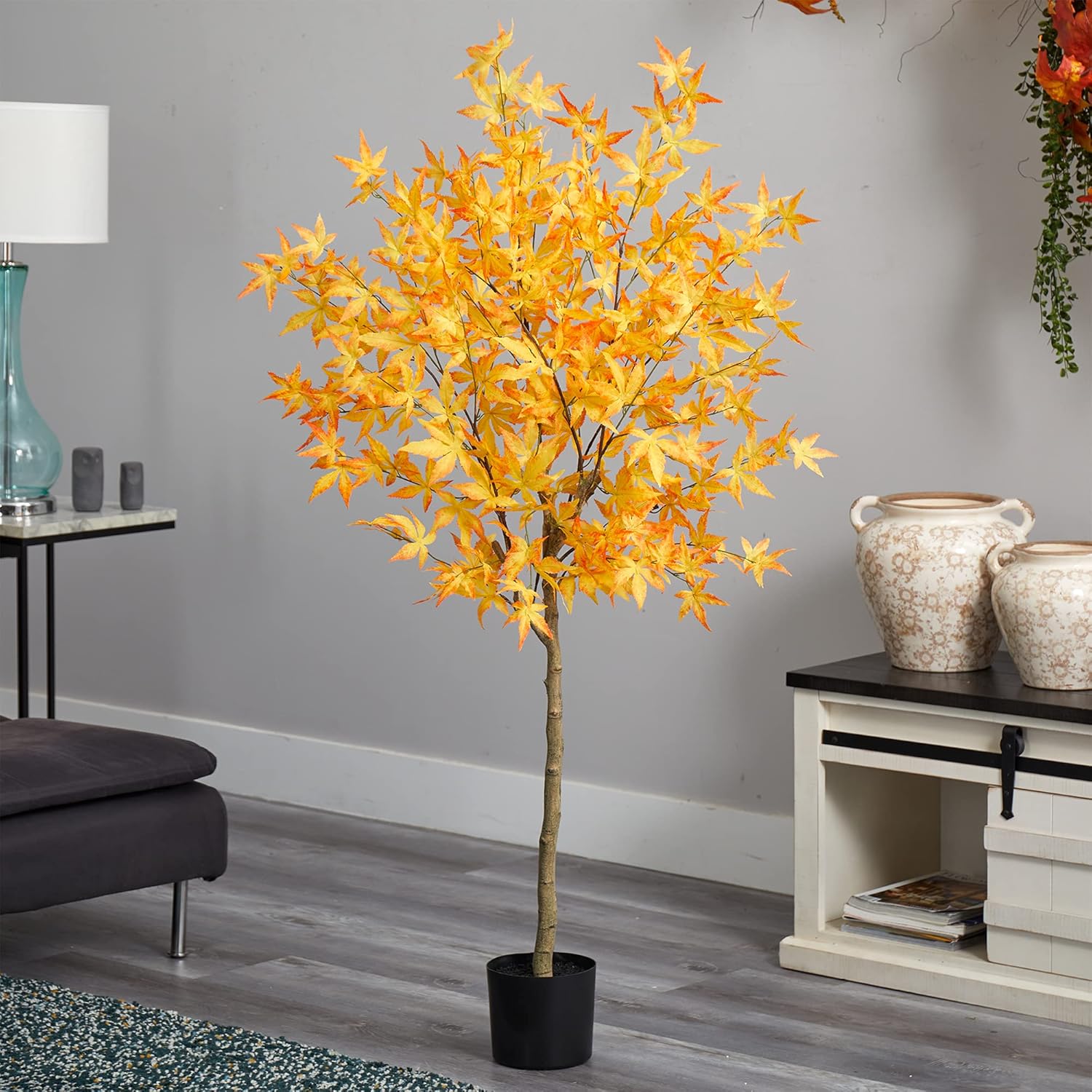 Nearly Natural 5ft Autumn Maple Artificial Fall Tree