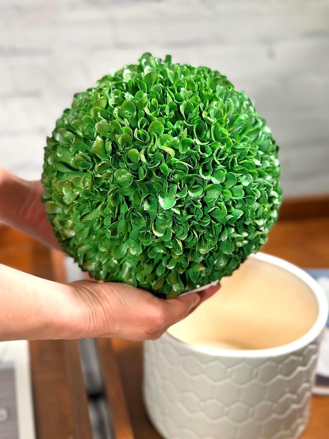 Admired By Nature Artificial Boxwood Topiary Ball 725 Inch
