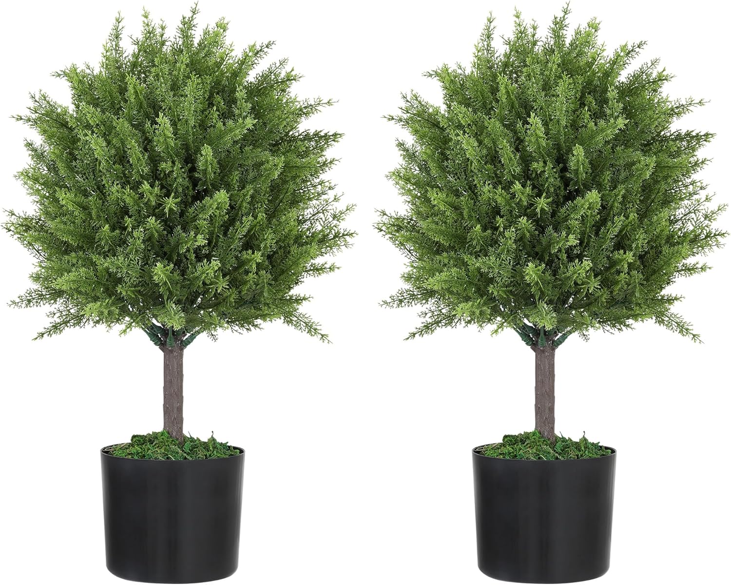 HOMCOM Artificial Topiary Set of 2 Indoor Outdoor Plants