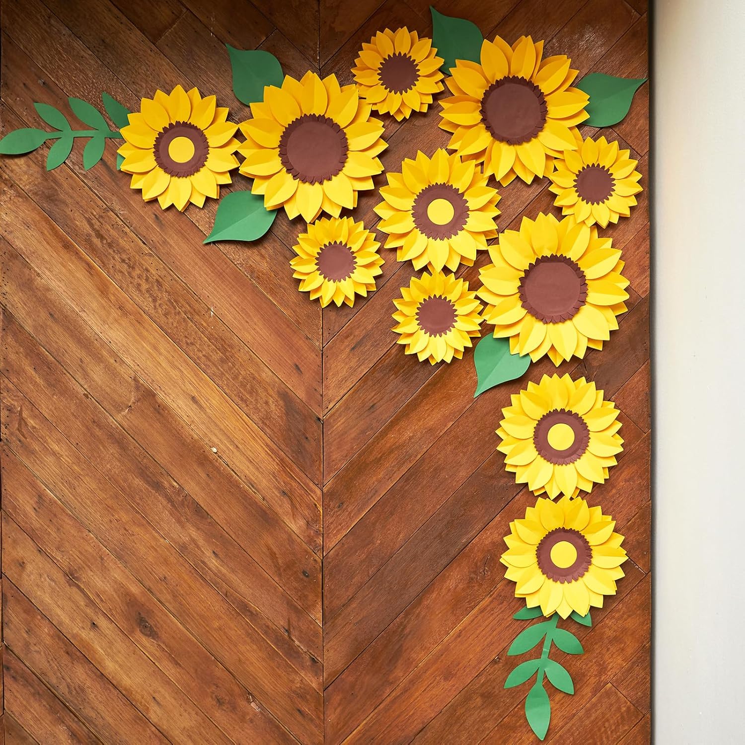 PATTEPOINT 11PCS 3D Paper Flowers Wall Decorations