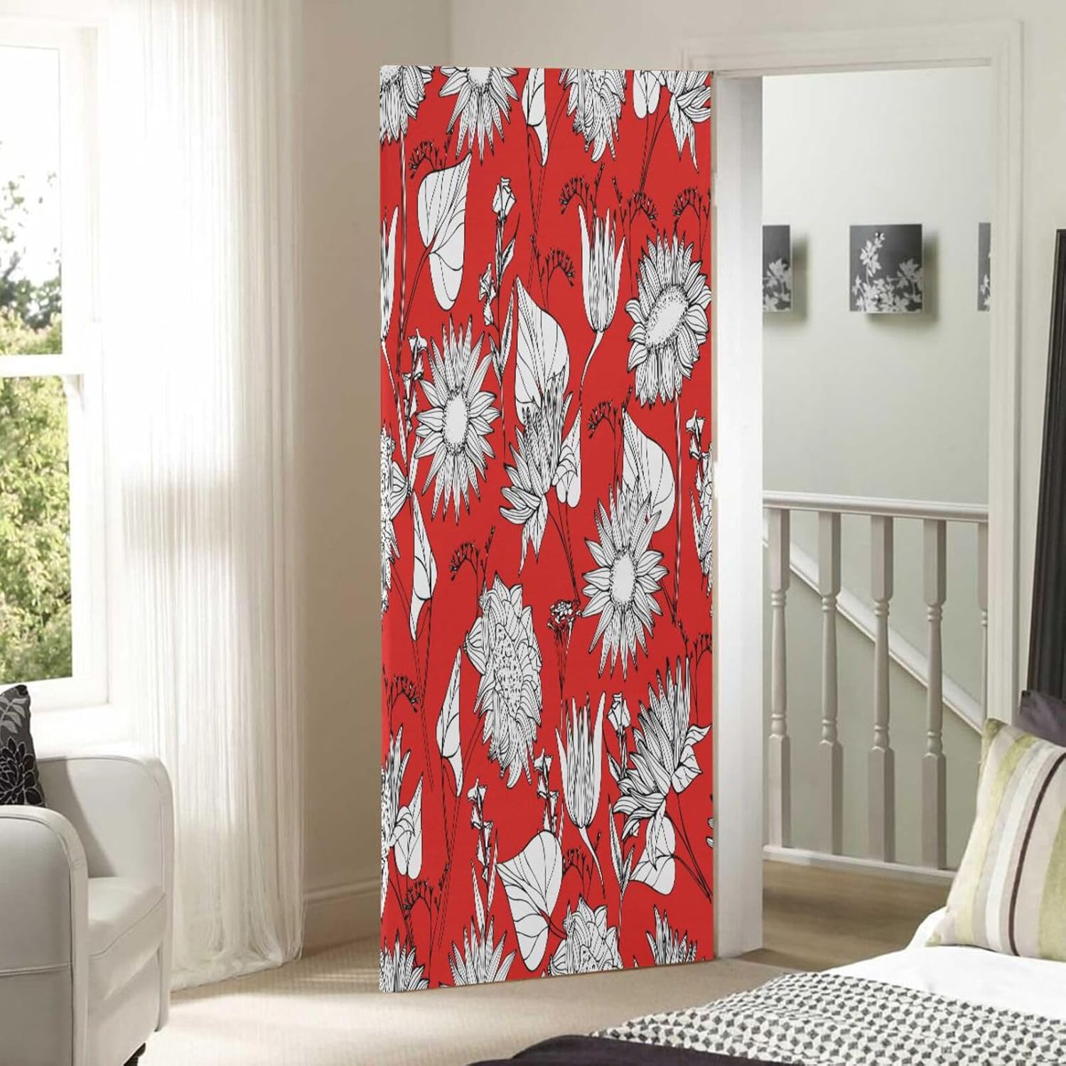 Susiyo Autumn Wildflowers Halloween Door Cover 32x79 in
