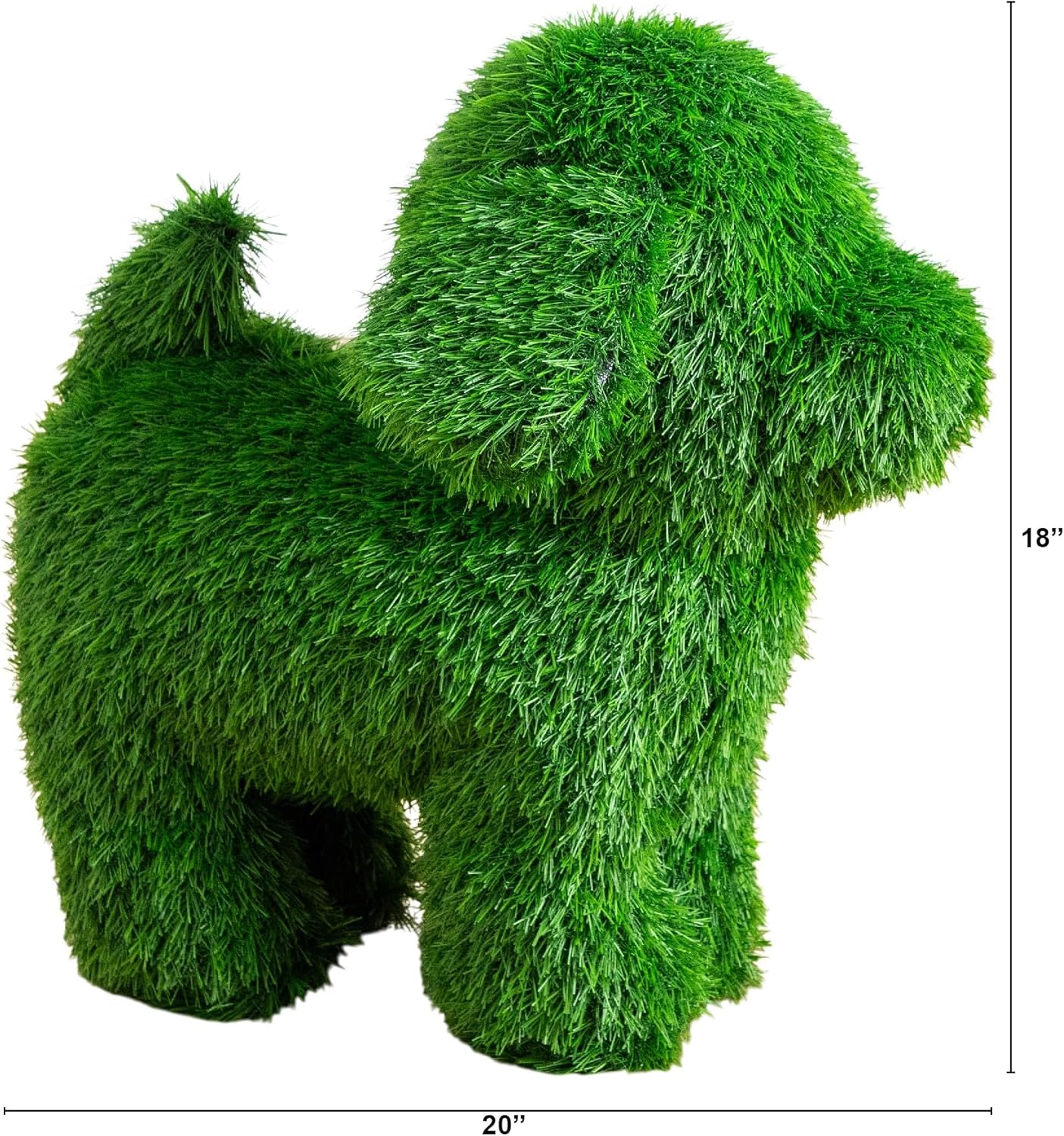 Nearly Natural 18in UV Resistant Artificial Grass Topiary Dog