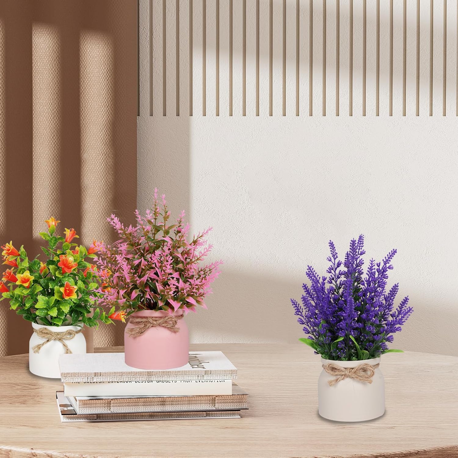 4pcs Artificial Potted Plants Set for Home Office Decor