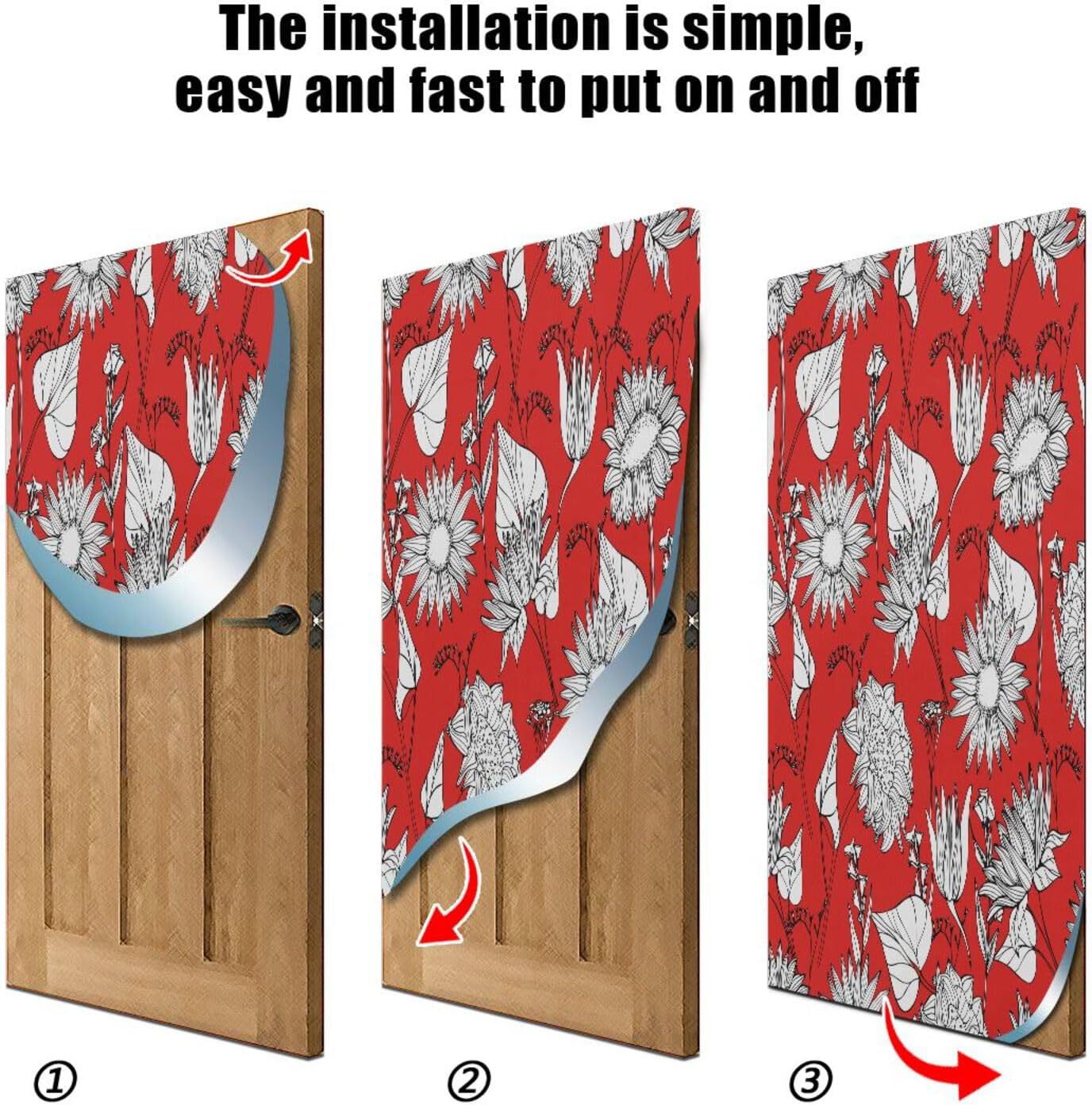 Susiyo Autumn Wildflowers Halloween Door Cover 32x79 in