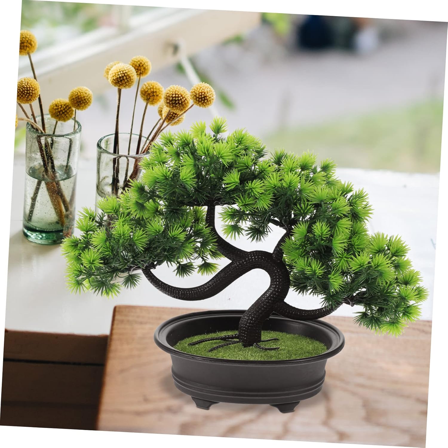 3pcs Welcome Pine Artificial Bonsai Trees with Planters