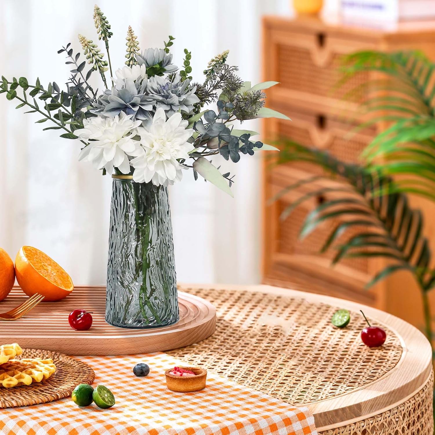 Leftover Fake Flowers in Vase for Home Decor