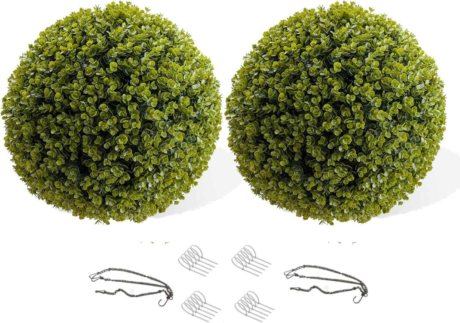 17 Inch Artificial Topiary Balls Set of 2 for Outdoor
