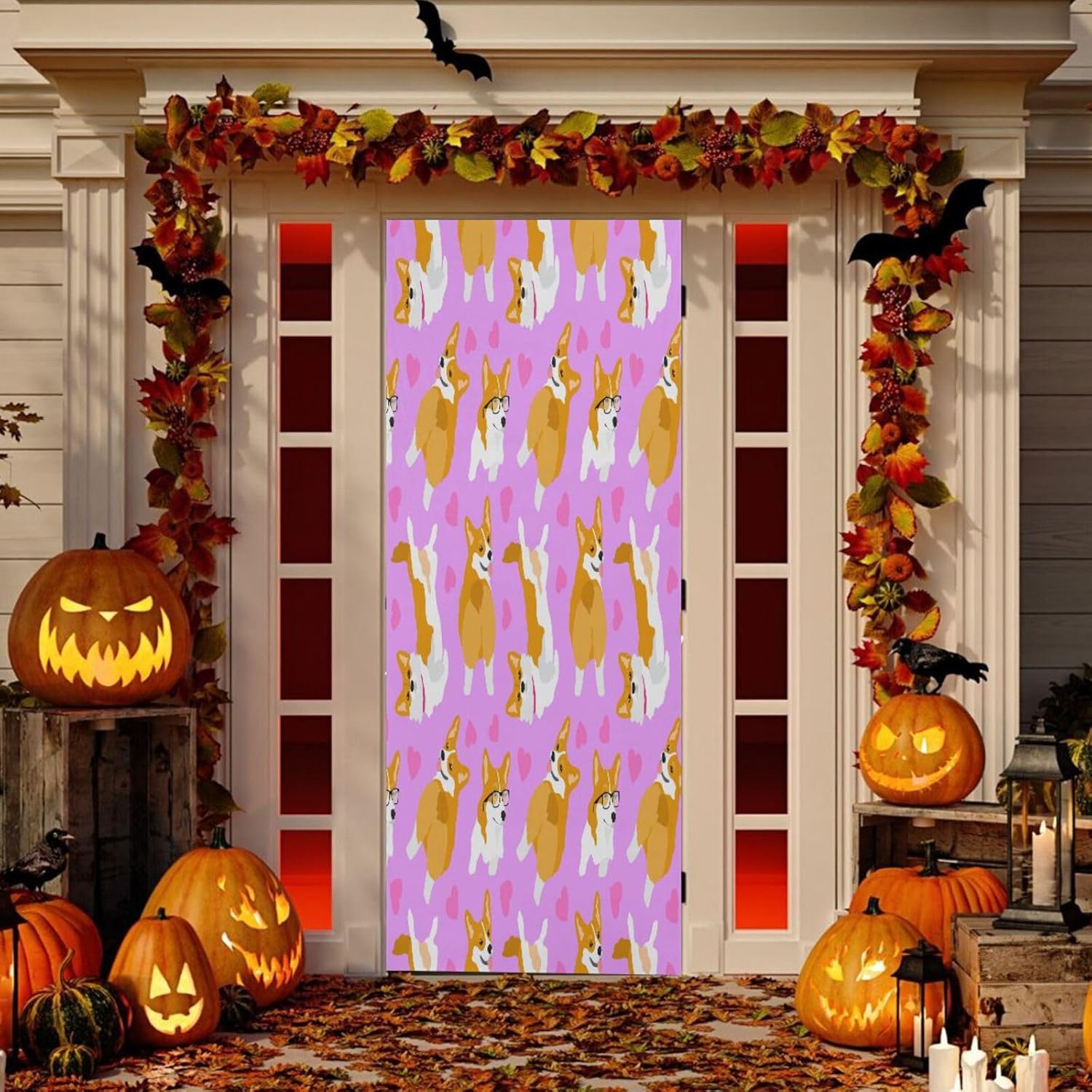 Susiyo Halloween Door Cover for Home Party Decorations