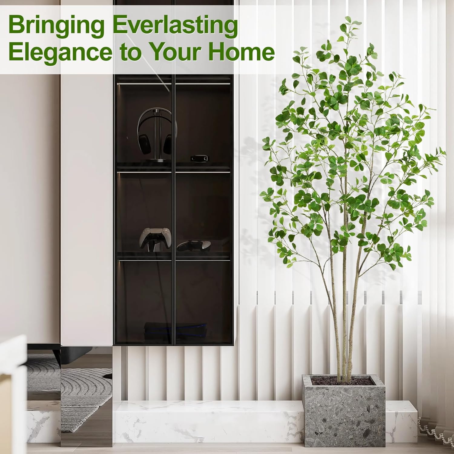 Keeplush 6ft Artificial Ficus Tree with Heart-Shaped Leaves