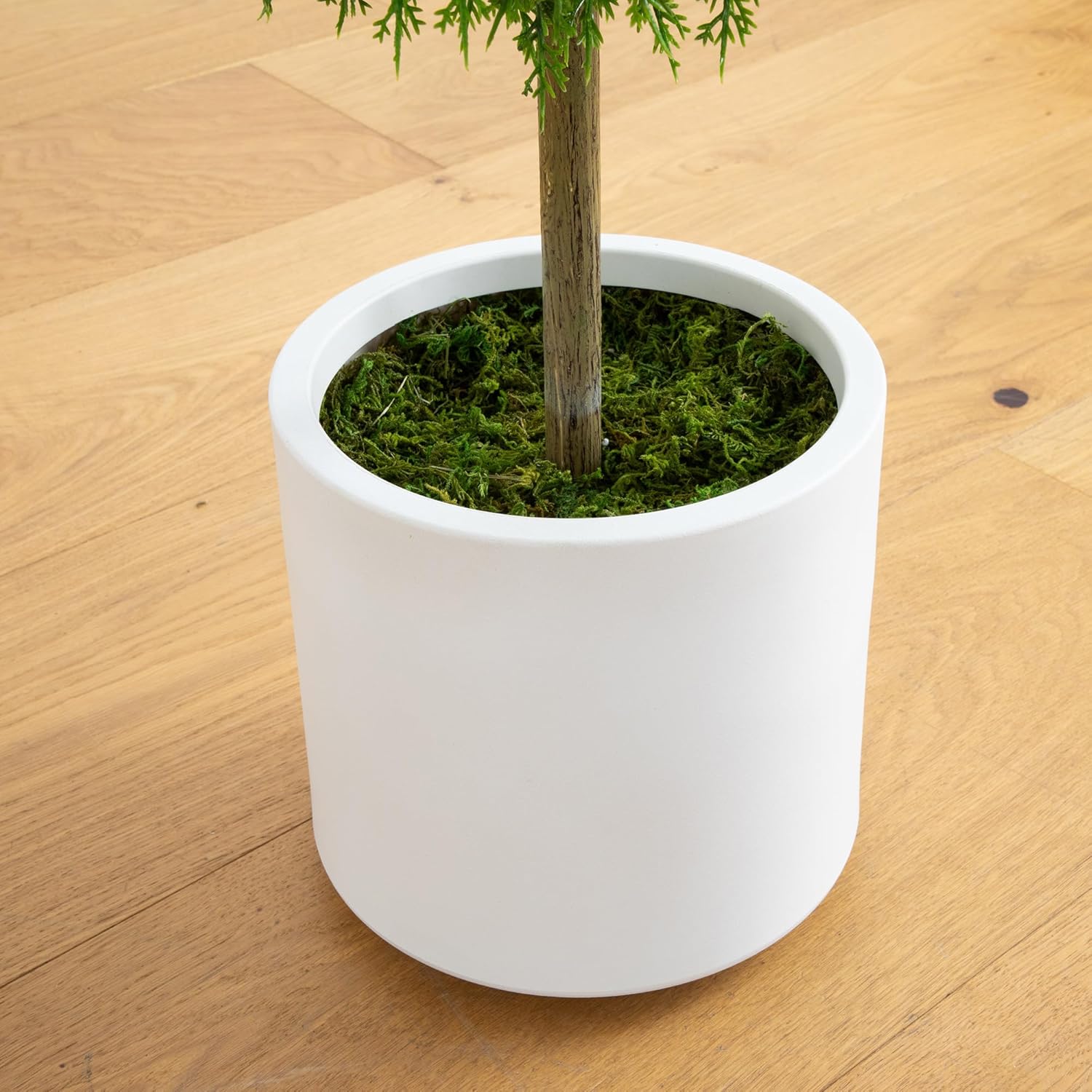 Nearly Natural 25-Ft Artificial Cedar Topiary Tree with UV Resistant Foliage