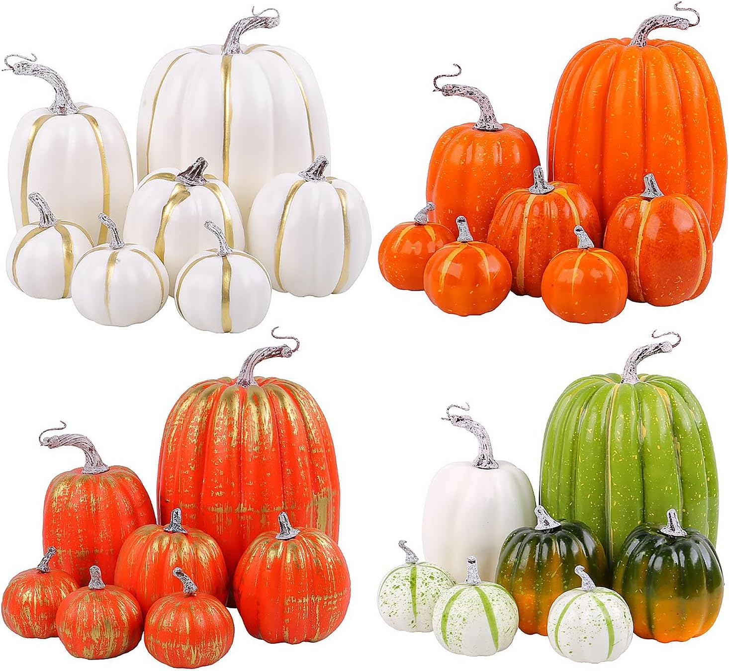 Keebgyy Artificial Pumpkin Ornament Set