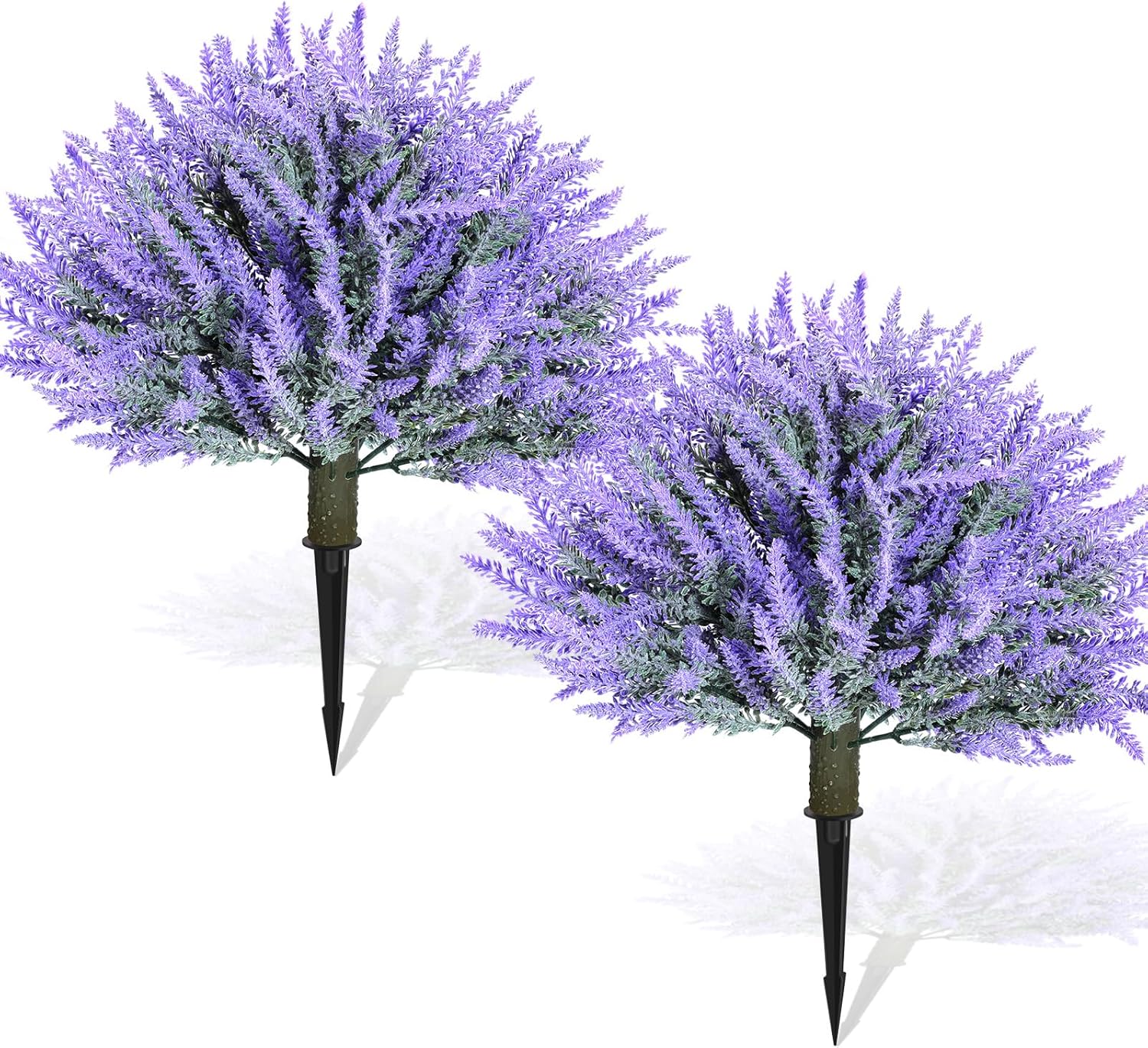 Yunlly 2 Pack 18 Inches Artificial Lavender Topiary Ball Trees