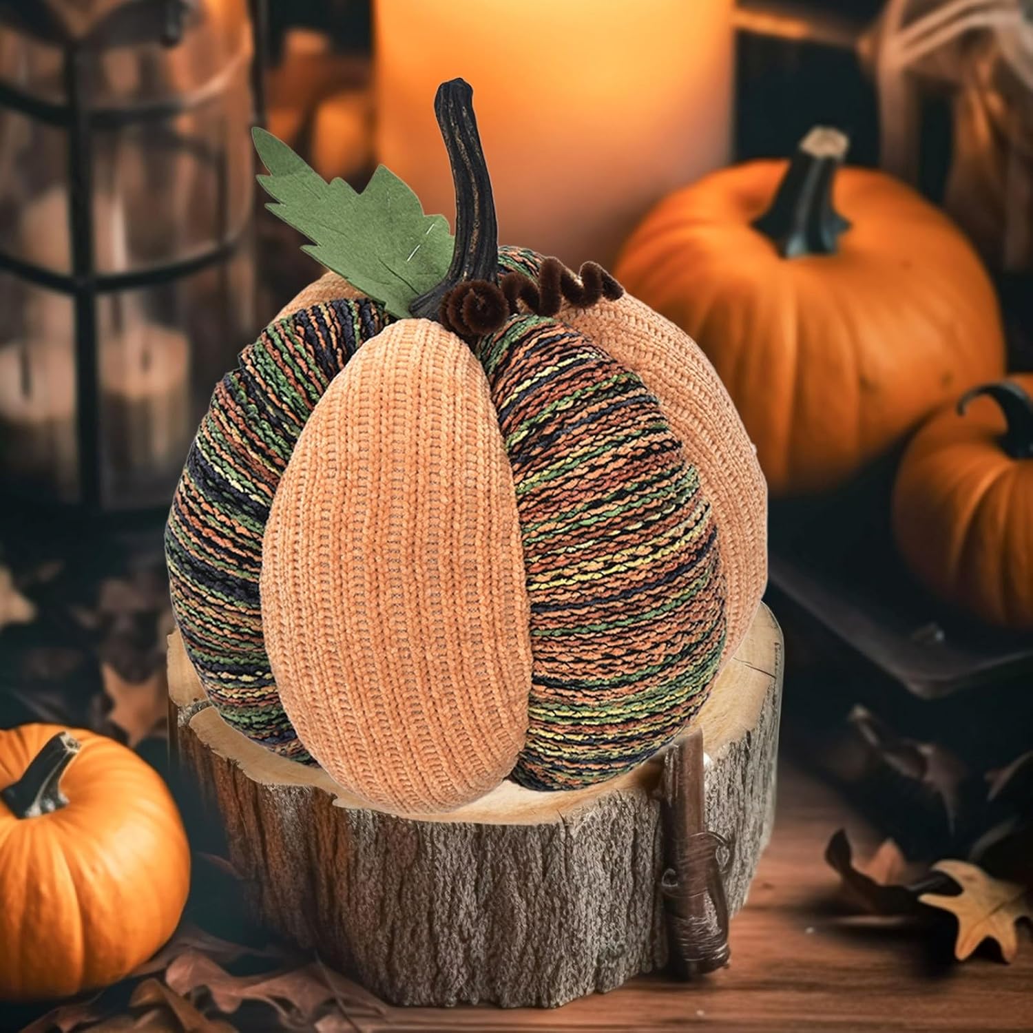 Handmade Crochet Pumpkin 7 Inch Fall Decor