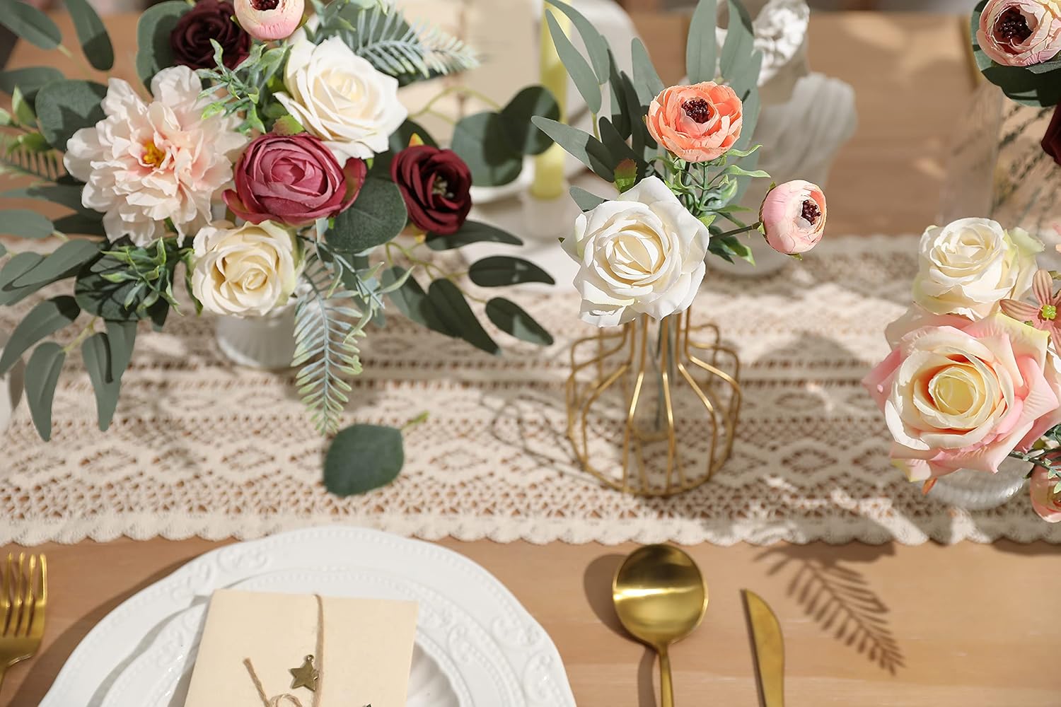 YYHUAWU Artificial Flowers Set for DIY Decorations