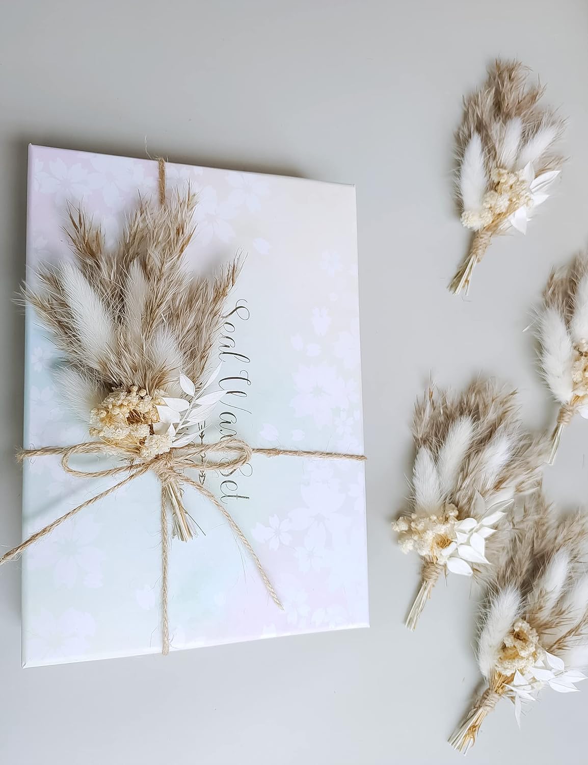 Mini Dried Flower Bouquet Set of 6 Boho Decor